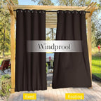 NICETOWN 2 Panels Weighted Blackout Curtains Patio Waterproof Outdoor Curtains - Image 5