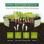 Gardmax Galvanized Raised Garden Bed, Lightweight Planter Boxes Outdoor - Image 2