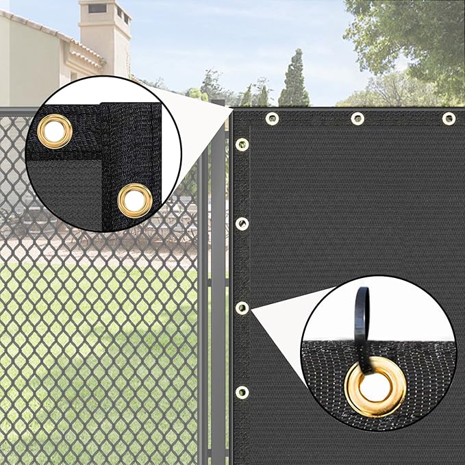 UPGRADE Privacy Fence Screen 5'x47' Dark Grey Outdoor 90% Visibility Blockage - Image 4
