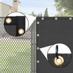 UPGRADE Privacy Fence Screen 4'x4' Dark Grey Outdoor 90% Visibility Blockage - Image 4