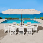 SERWALL Outdoor Dining Chairs Set of 4, All-Weather HDPE Patio Chair - Image 8
