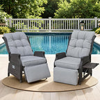 Outdoor Indoor Wicker Recliner by COMLAXFIELD