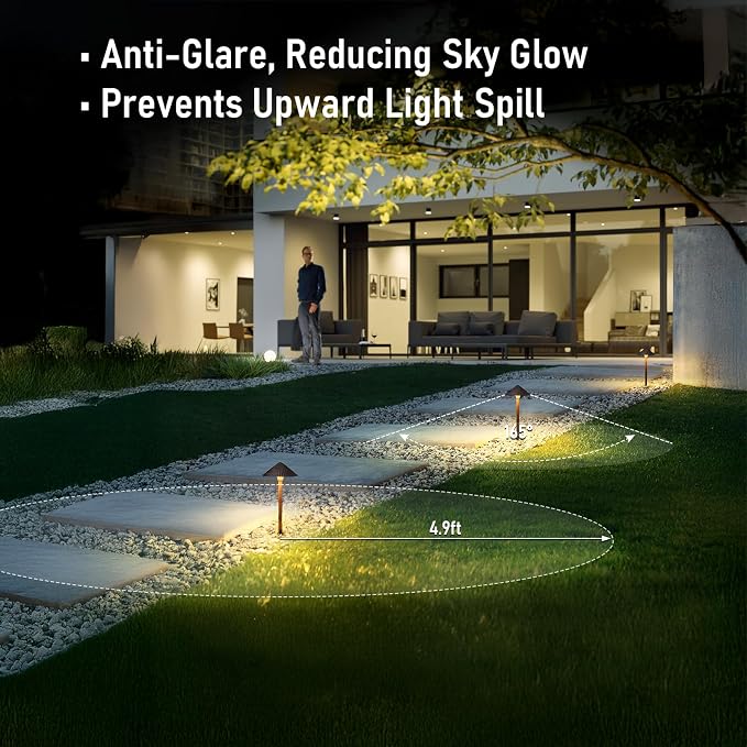 LEONLITE 5CCT Low Voltage Landscape Lights, 12-24V AC/DC, Pathway Lighting Wired - Image 5