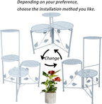 Plant Stand Indoor Outdoor, 3/4 Tier 30" Tall Metal Flower Pot Holder Shelves - Image 4