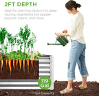 Best Choice Products 4x2x2ft Outdoor Metal Raised Garden Bed, Deep Root Box - Image 4