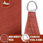 LOVE STORY Custom Size 7'x8'x10.6' Terra Red Sun Shade Sail Right Triangle - Image 5