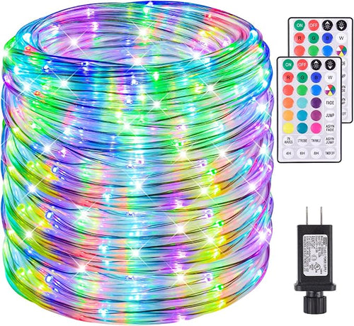200Ft Rope Lights Outdoor, 18 Colors Changing 610 LED String Lights Plug in by Nazuwke
