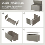 Outdoor Storage Box, Resin Deck Boxes Indoor and outdoor, Waterproof Storage - Image 4
