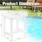 Y&M Outdoor Side Table, HIPS Adirondack Small Single Table, Waterproof Square - Image 3
