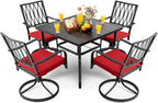 NUU GARDEN 5 Piece Outdoor Dining Set, Outdoor Furniture Set by NUUGARDENCORPORATION