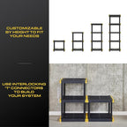 BLACK & YELLOW 5-Tier Heavy Duty Plastic Storage Shelving Unit, 5 Shelves - Image 7