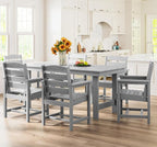 SERWALL Outdoor HDPE Dining Table Set, 7-Piece Outdoor Dining Table Sets - Image 7