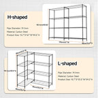 4 Tiers Storage Shelves Load 1200LBS, Metal Shelving Wire Metal Shelving Unit - Image 3