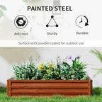 Outsunny Galvanized Raised Garden Bed, - Image 3