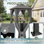 Aoxun Outdoor Gazebo for Patio 8x8, Metal Frame Canopy - Image 5
