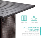 Best Choice Products 5-Piece Outdoor Wicker Bar Table Set - Image 4