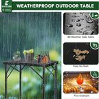 Small Metal Folding Table 3 Adjustable Heights, 23.6''×15.7''×27'' Heavy-Duty - Image 6