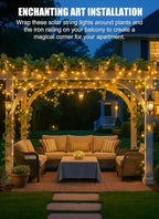 Brightown Solar String Lights, 2 Packs Total 66Ft 200 LED Solar Fairy Lights - Image 5