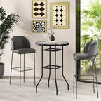 Tangkula 27 Inches Patio Bar Table, Round Bar Height Bistro Table - Image 4