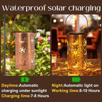 Solar Lanterns Outdoor Hanging Lantern Lights, Sun Moon Metal Decor - Image 3