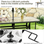 TLSUNNY Patio Outdoor Table W/ 1.69″ Umbrella Hole, Outdoor Metal Furniture - Image 5