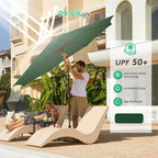 JEAREY Upgrade 9FT LED Lighted Patio Umbrella, Solar Outdoor Umbrella, Tilt - Image 3