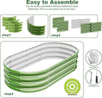 4x2x1ft-2pcs-Oval Raised Garden Bed Kit, Galvanized Planter Garden Boxes Outdoor - Image 5