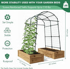 Garden Trellis Arch 7FT PP-Coated Stainless Steel Metal Extra Tall Cucumber - Image 5