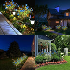 2 Pack Solar Stake Lights Outdoor Decor Waterproof Mums Artificial Flowers - Image 7