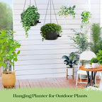 2 Pack 10 Inch Self Watering Hanging Planters - Image 4