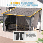 AECOJOY 12' x 8' Gazebo Outdoor Pergola - Image 4