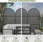 Casaphoria 72" H x 35" W Arched Metal Privacy Screen - Image 4
