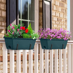 CADUKE 2 Pack Railing Planter Boxes Railing Flower Box - Image 2