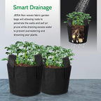 JERIA 12-Pack 30 Gallon Grow Bags, 300G Thickened Nonwoven Garden Pots - Image 6