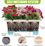 Self-Watering Rectangle Planter Boxes 8-Pack, 15.7-Inch Window Box Planter - Image 2
