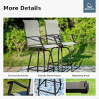 MFSTUDIO Outdoor Bar Stools Set of 6, Swivel Bar Height Patio Chairs Outdoor - Image 3