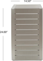 Christopher Knight Home Cape Coral Aluminum C-Shaped End Table - Image 3