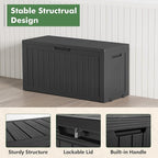 Outdoor Storage Box, Resin Deck Boxes Indoor and outdoor, Waterproof Storage - Image 4