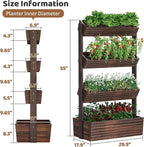 FILWH Wooden Raised Garden Bed Vertical Planter Box, Freestanding Plant Stand - Image 7