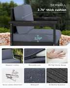 SERWALL 2 Pieces Single Cushioned Lounge Chair - Image 3