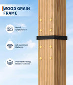 GarveeLife 10 x 13 ft Wood-Grain Outdoor Pergola - Image 5