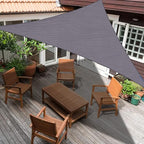 SUNLAX Custom Size 10'x18'x20.6' Dark Grey Sun Shade Sail Right Triangle UV - Image 6