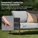 EAST OAK 5-Piece Patio Furniture Set | Life Chatter 5-Seat Outdoor Furniture | - Image 2