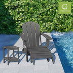GREENVINES Adirondack-Outdoor-Side-Table | Set of 4 | 14 x 13 Inches | HDPE - Image 2