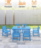 Patio Dining Chair Set of 2, HDPE Outdoor Dining Chair, Ergonomic HDPE Dining - Image 7