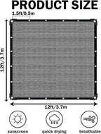 Sun Shade Cloth with Grommets, 90% UV Protection Shade Fabric, Pergola Shade - Image 2