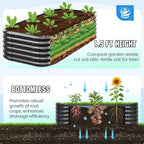 Quictent Galvanized Raised Garden Bed Kit, Strengthened by Crossbar, Dark Gray - Image 5