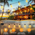 Outdoor String Led Patio Lights - 150Ft 45M Outside Waterproof Light - Image 7