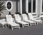 POLYWOOD NCC2280GY Nautical Arms Chaise, Slate Grey - Image 5