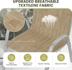 UDPATIO Patio Chairs Set of 4, Stackable Silver Outdoor Dining Chairs - Image 4